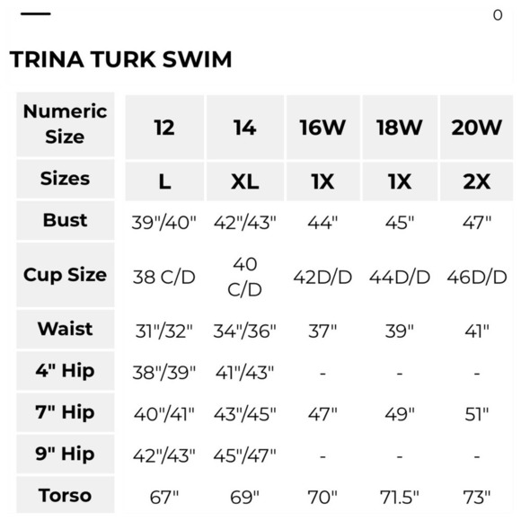 NWT TRINA TURK Gemini Printed Tab Hipster Bikini Bottoms, size 12 - Picture 8 of 11
